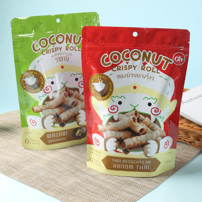 Túi đựng đứng in tùy chỉnh có khóa kéo cho Kẹo. Bánh quy, Bánh quy. Bao bì cà phê