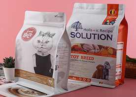 1kg 5kg 10kg Poly Thức ăn cho chó Gói thức ăn cho chó Phốt nhiệt phẳng Đáy bên dưới Túi giấy nhôm Alumium