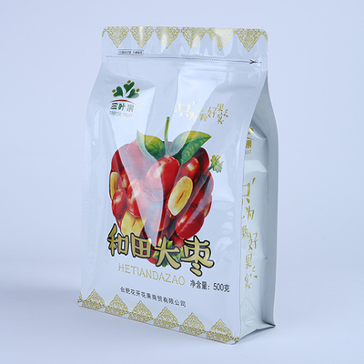 Dung tích lớn Loại thực phẩm 500g Túi đáy phẳng Bao bì Nhựa đứng lên Túi có thể uốn lại