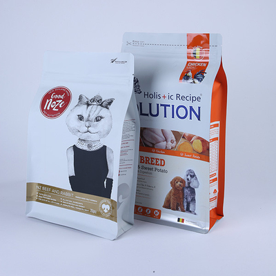 Đáy lá nhôm Gussised Zip Lock 50mic Pet Treat Bao bì Bao bì Điều trị cho Chó tùy chỉnh
