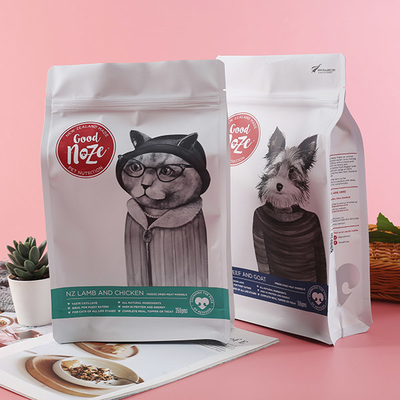 Đáy lá nhôm Gussised Zip Lock 50mic Pet Treat Bao bì Bao bì Điều trị cho Chó tùy chỉnh