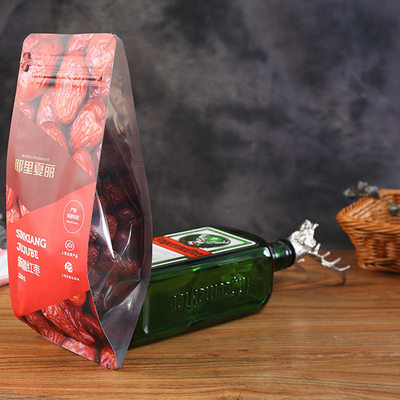 Snack Food Quad Middle Seal 220g Túi bao bì in tùy chỉnh Túi nhựa in cho bao bì thực phẩm
