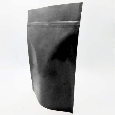 Con dấu bằng nhôm lá nhôm 16oz Bao bì có khóa Zip Bao bì 450g Màu đen mờ Túi đứng lên