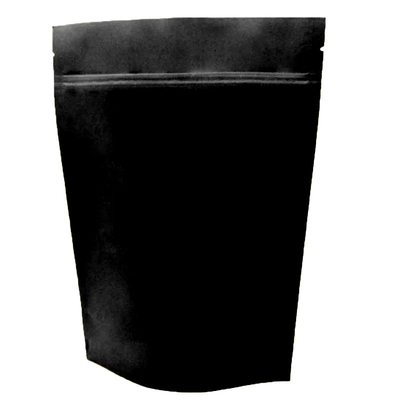 Con dấu bằng nhôm lá nhôm 16oz Bao bì có khóa Zip Bao bì 450g Màu đen mờ Túi đứng lên