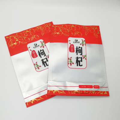 Túi giấy bạc lưu trữ thực phẩm màu trắng có thể thay đổi được Doypack Matte Túi đựng đồ ba chiều