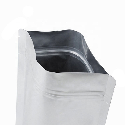 Túi dây kéo màu đen 50g Túi dây kéo có thể mở rộng Mylar Smell Proof Stand Up Pouch