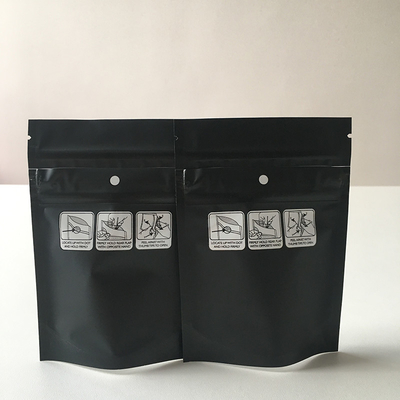 Cookies Weed 60mic Trẻ em chống mùi Túi giấy bạc Mylar có dây kéo
